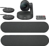 Logitech Rally Plus Video Conferencing Kit – Includes 2 Rally Speakers and 2 Microphones, Supports up to 3840 x 2160 Resolution, SuperSpeed USB 3.0 Interface, Black Finish